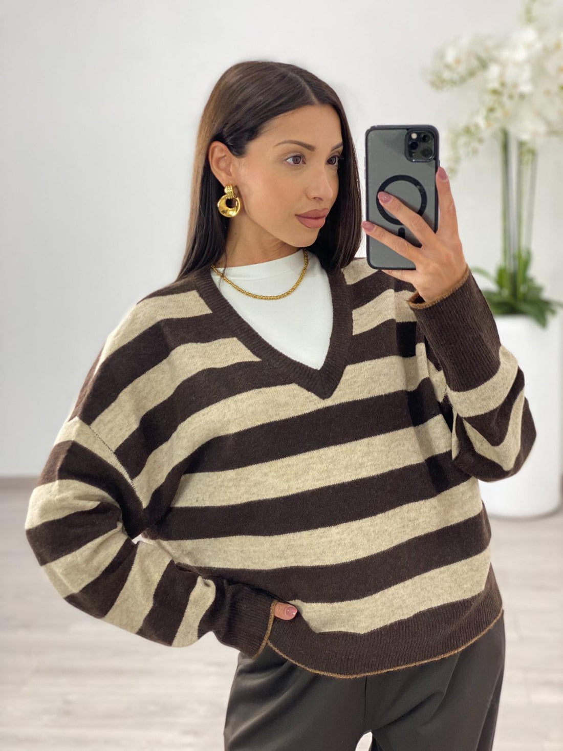 Maglia "Anya" Marrone