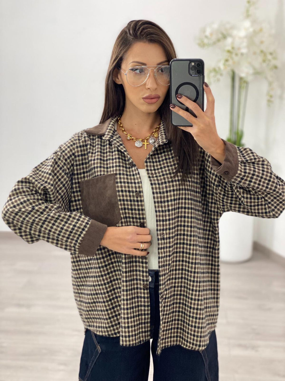 Camicia "Keira" Marrone