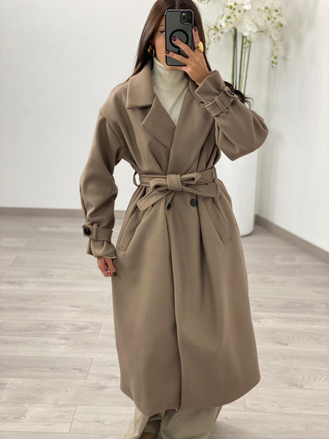 Cappotto "Amara" Fango