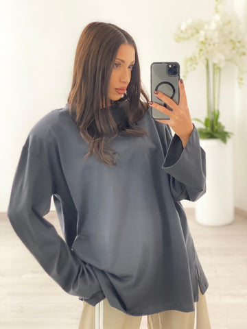 Maxi Shirt Grigia