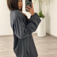 Maxi Shirt Grigia