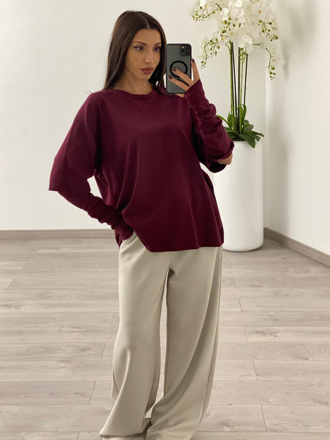 T-shirt "Emily" Bordeaux