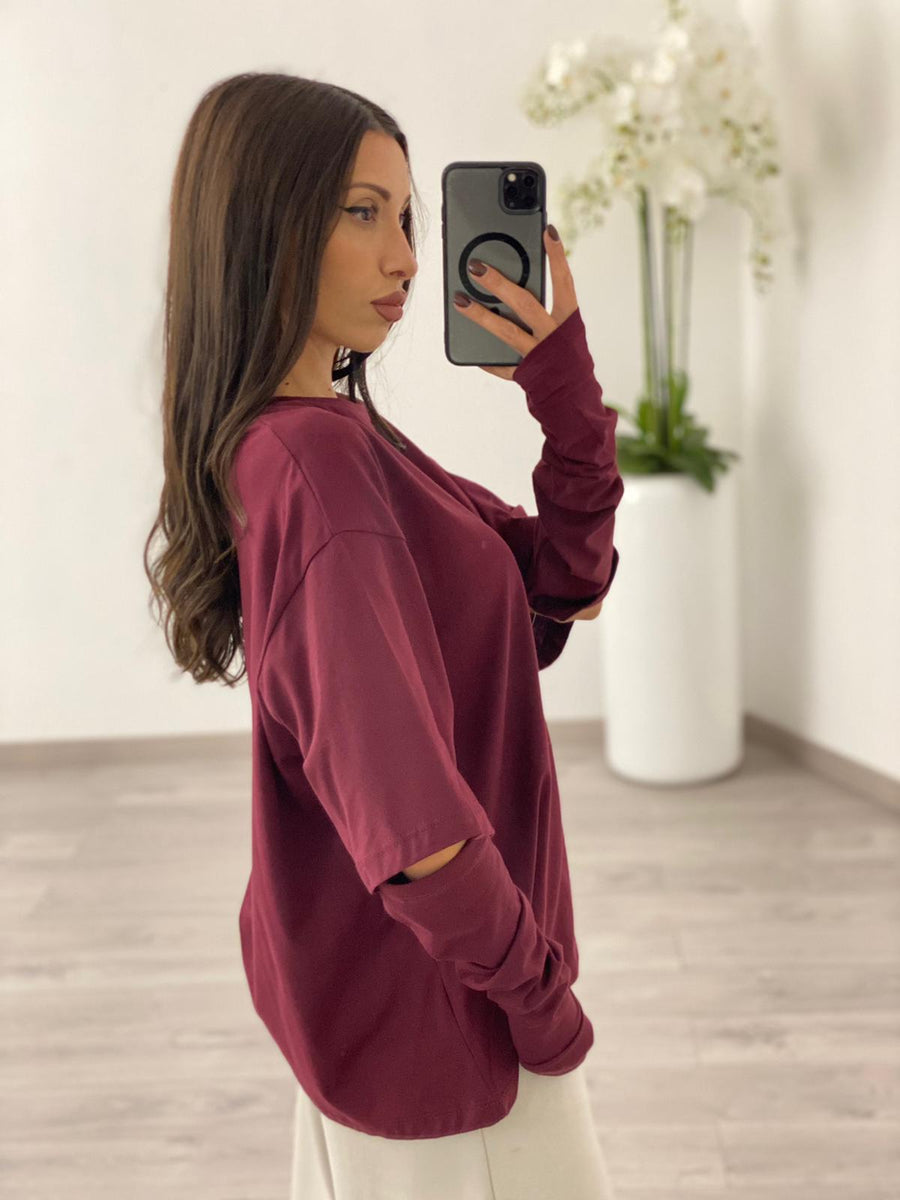 T-shirt "Emily" Bordeaux