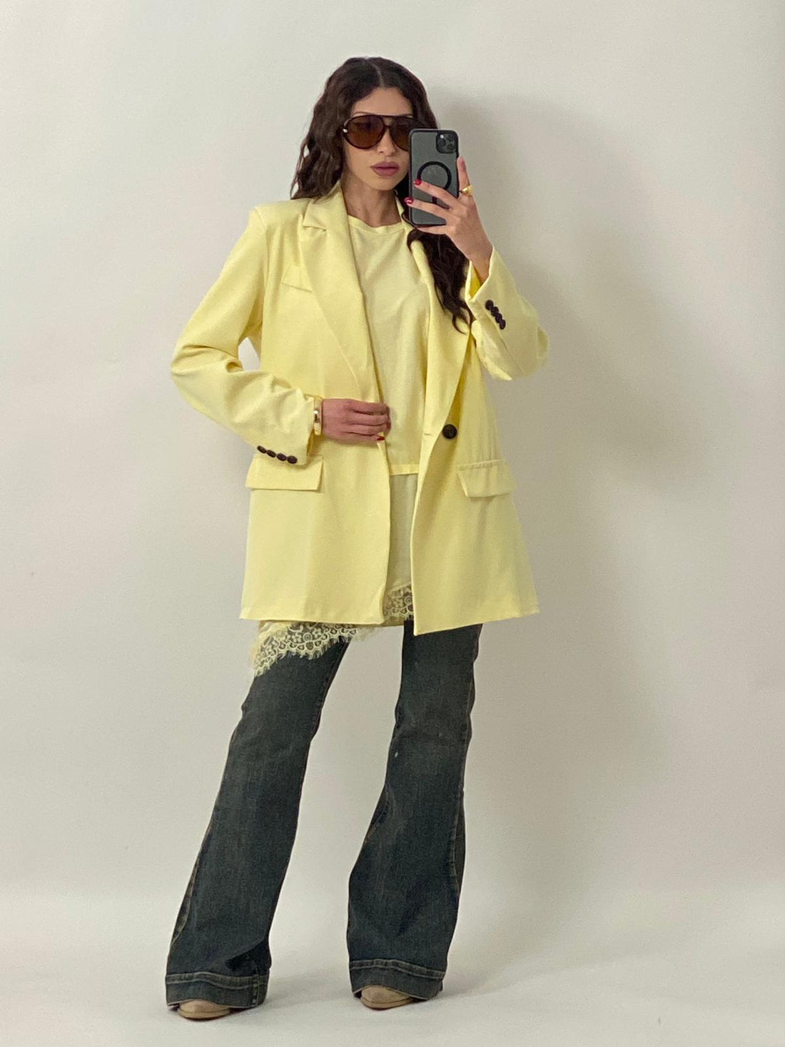 Giacca Doppiopetto Giallo