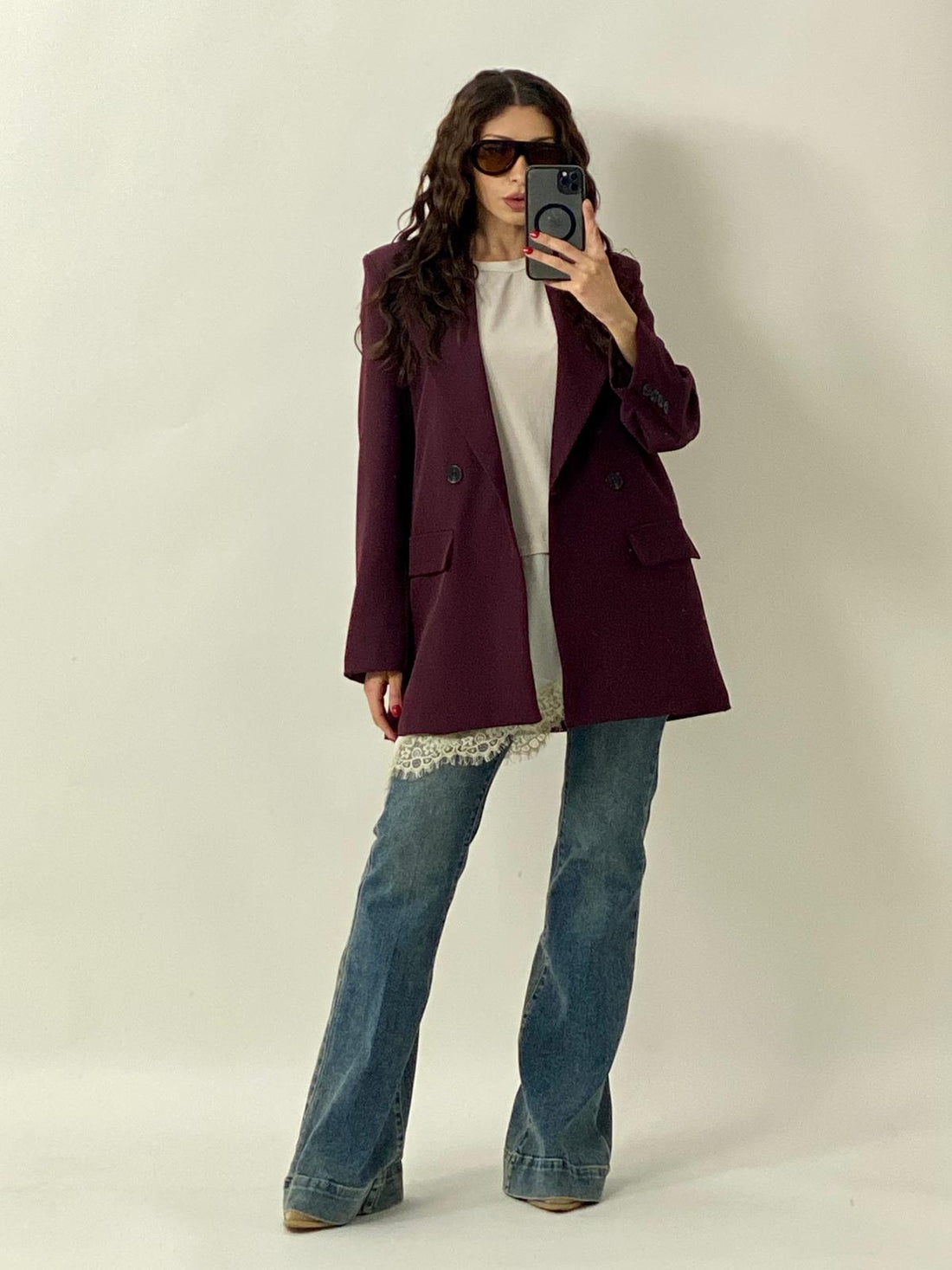 Blazer Doppiopetto Bordeaux