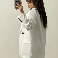 Blazer doppio petto bianca