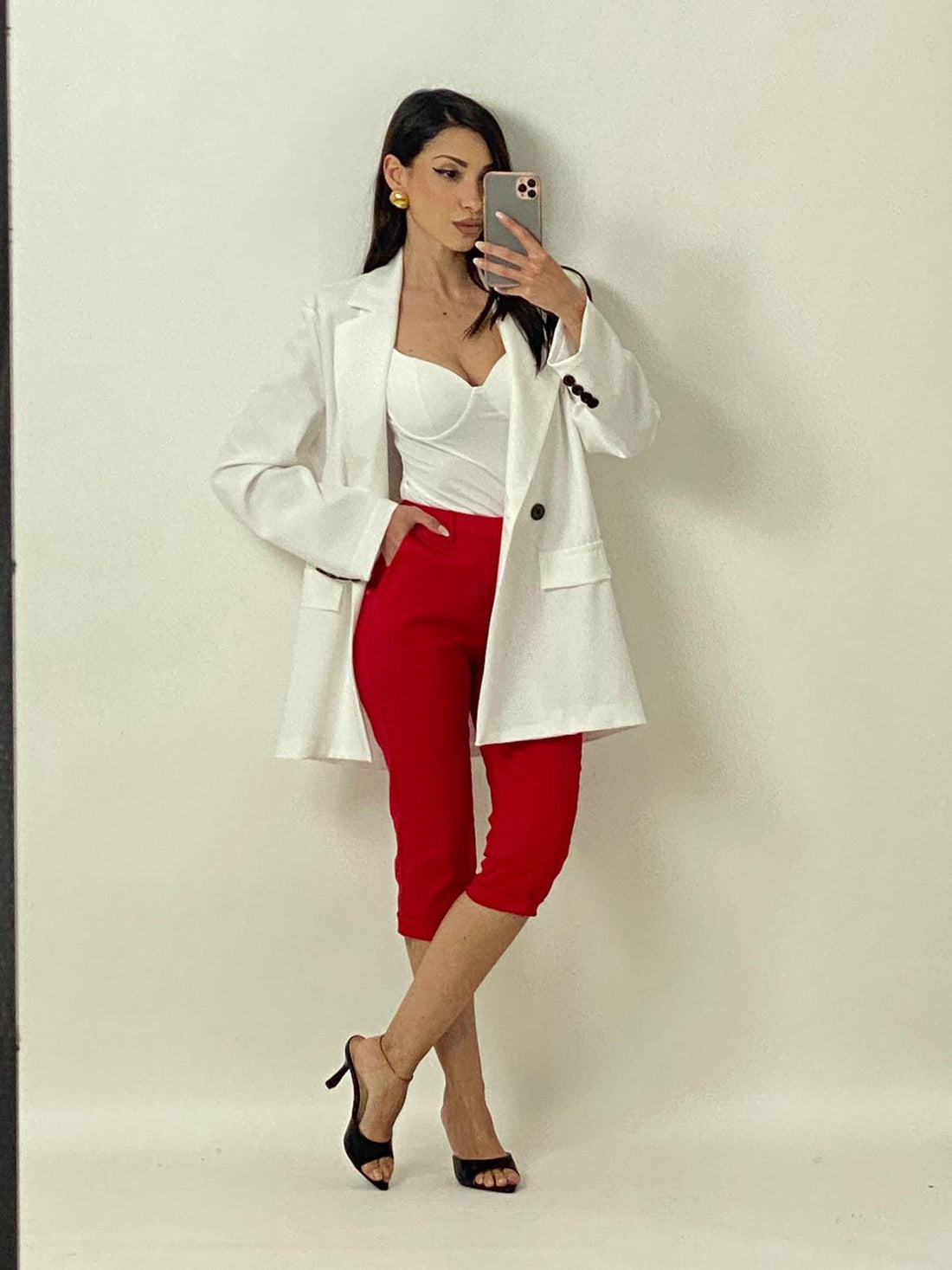 Capri pant "Rosso"