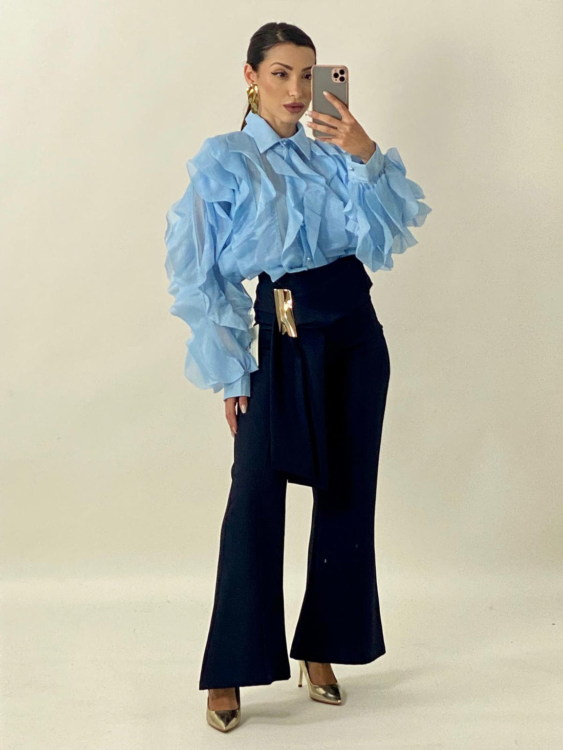 Camicia "Flaire" Celeste