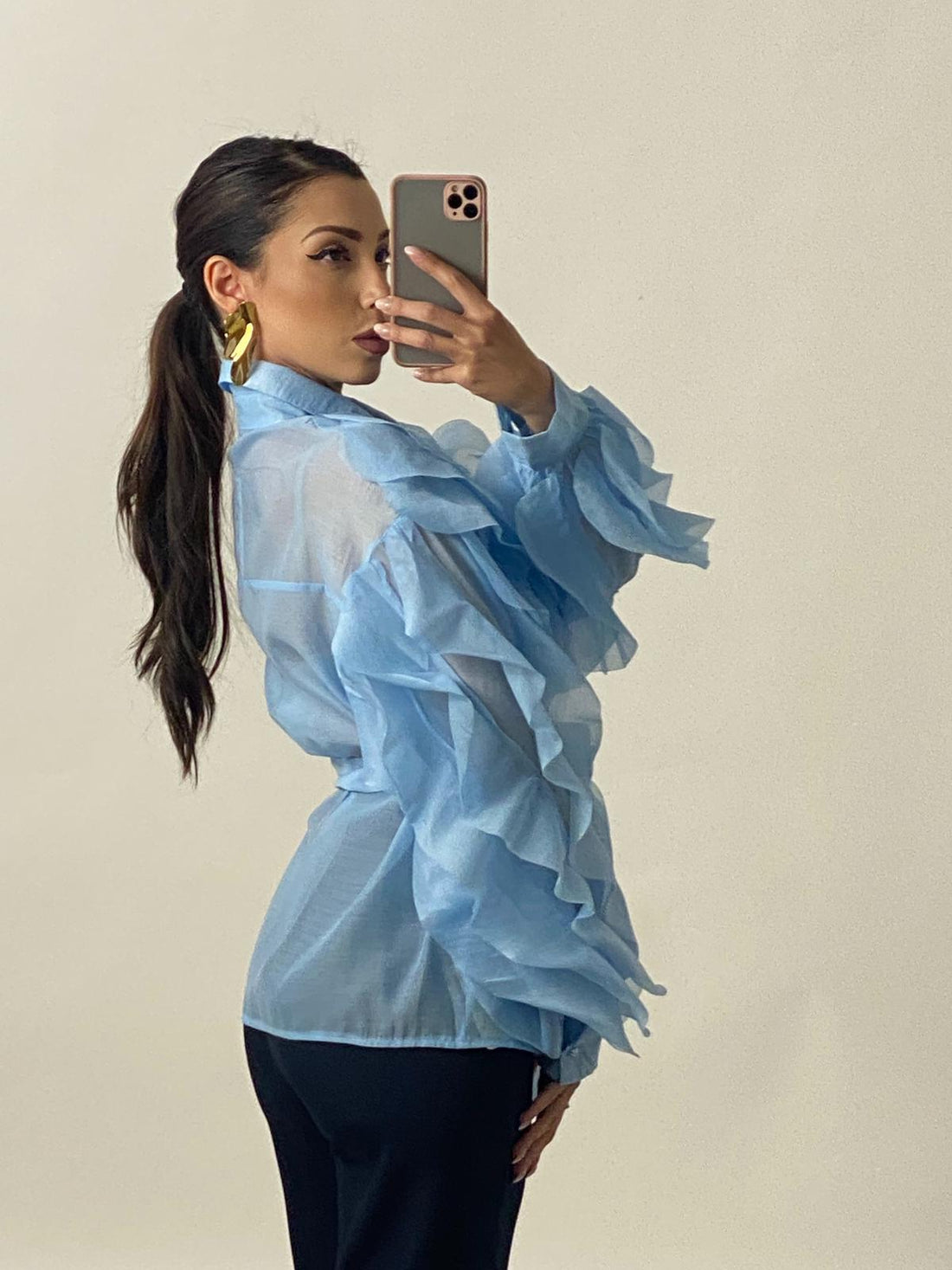 Camicia "Flaire" Celeste