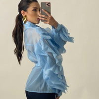 Camicia "Flaire" Celeste