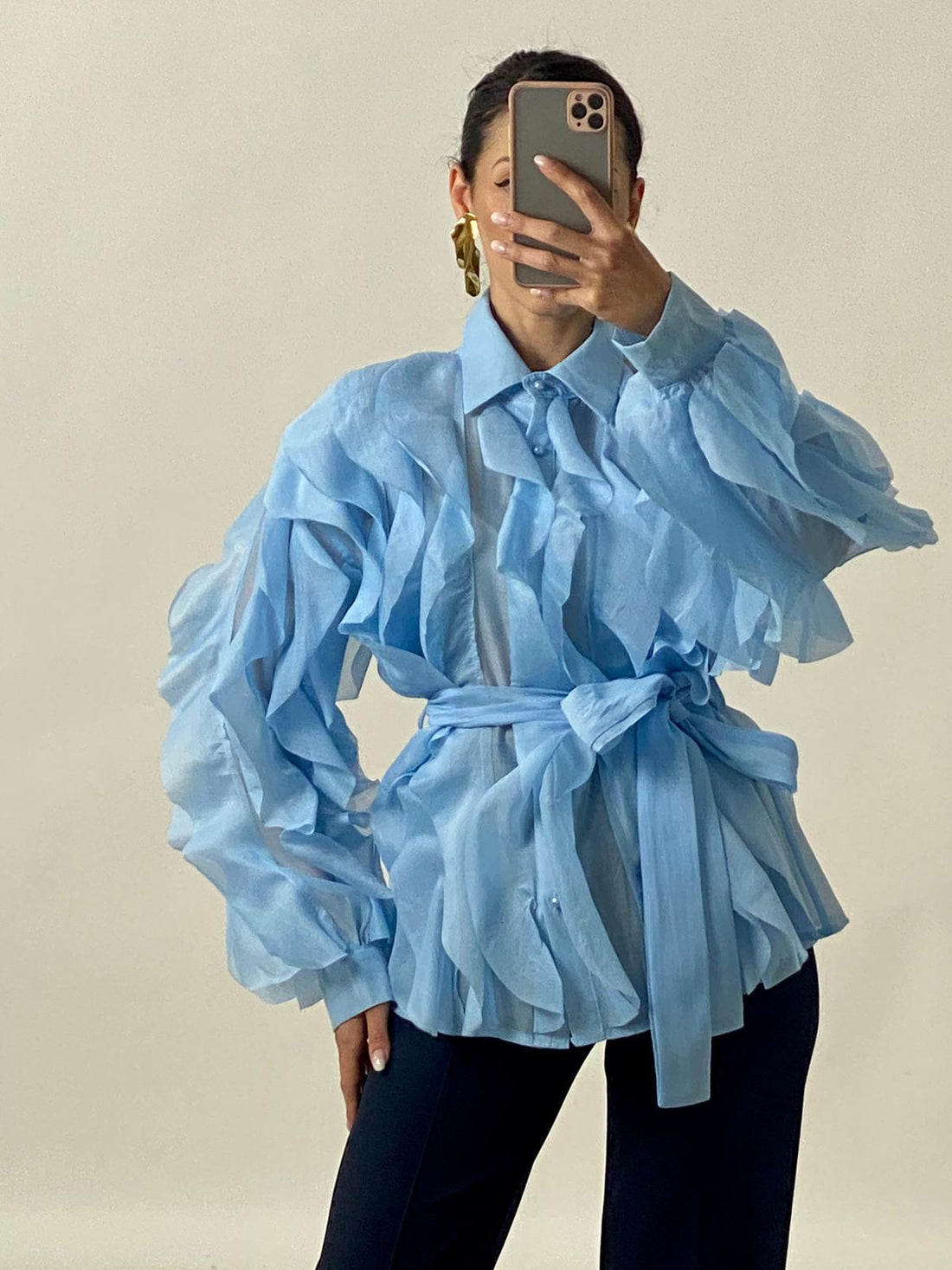 Camicia "Flaire" Celeste