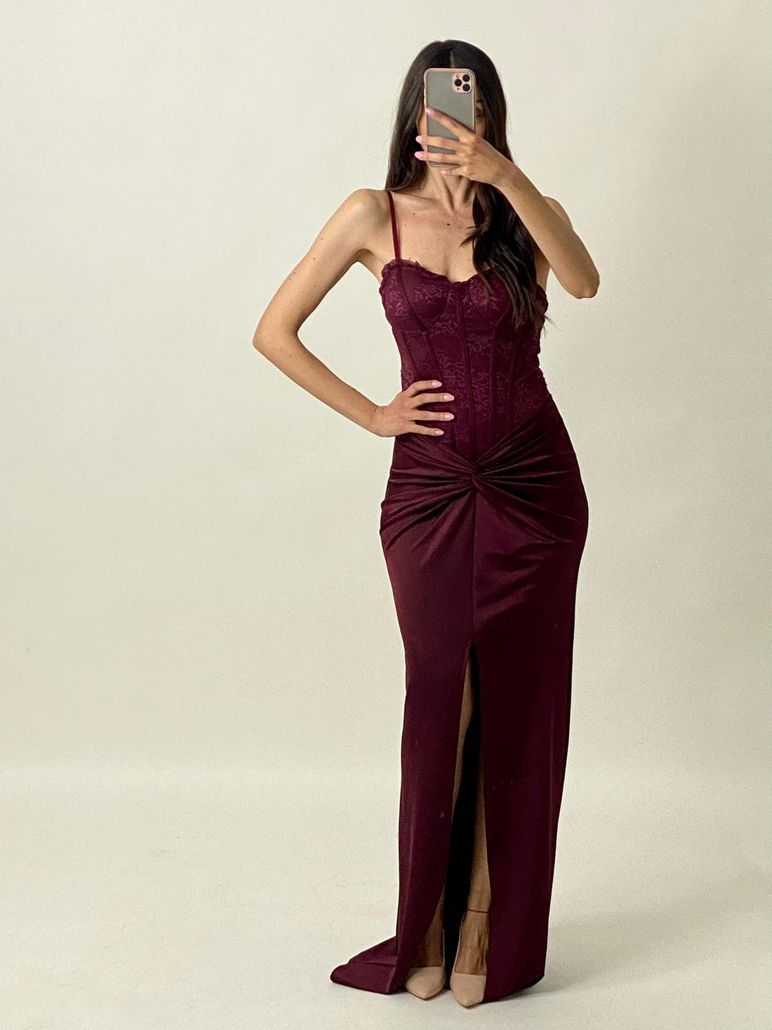 Abito "Chantal" Bordeaux