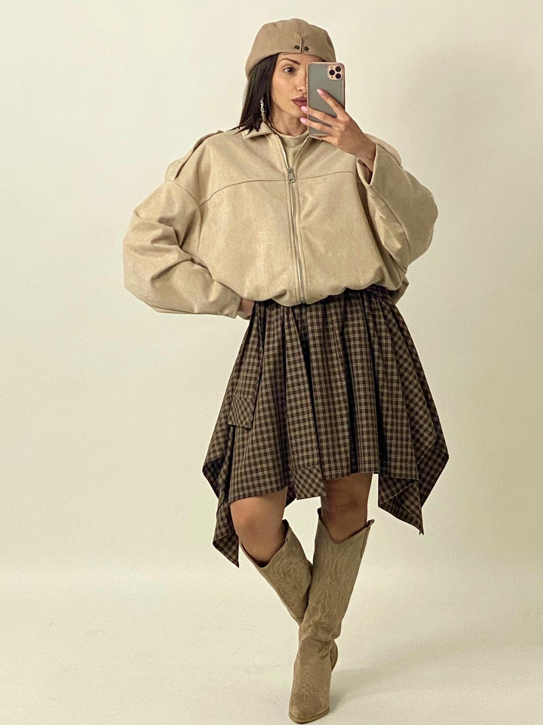 Giacca "Nuvola Suede" Beige