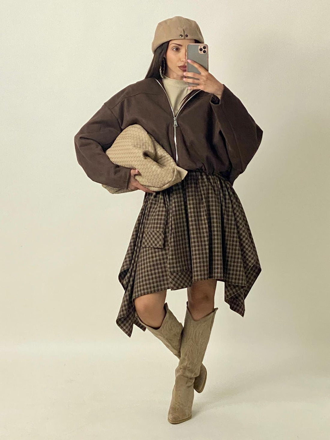 Giacca "Nuvola Suede" Marrone