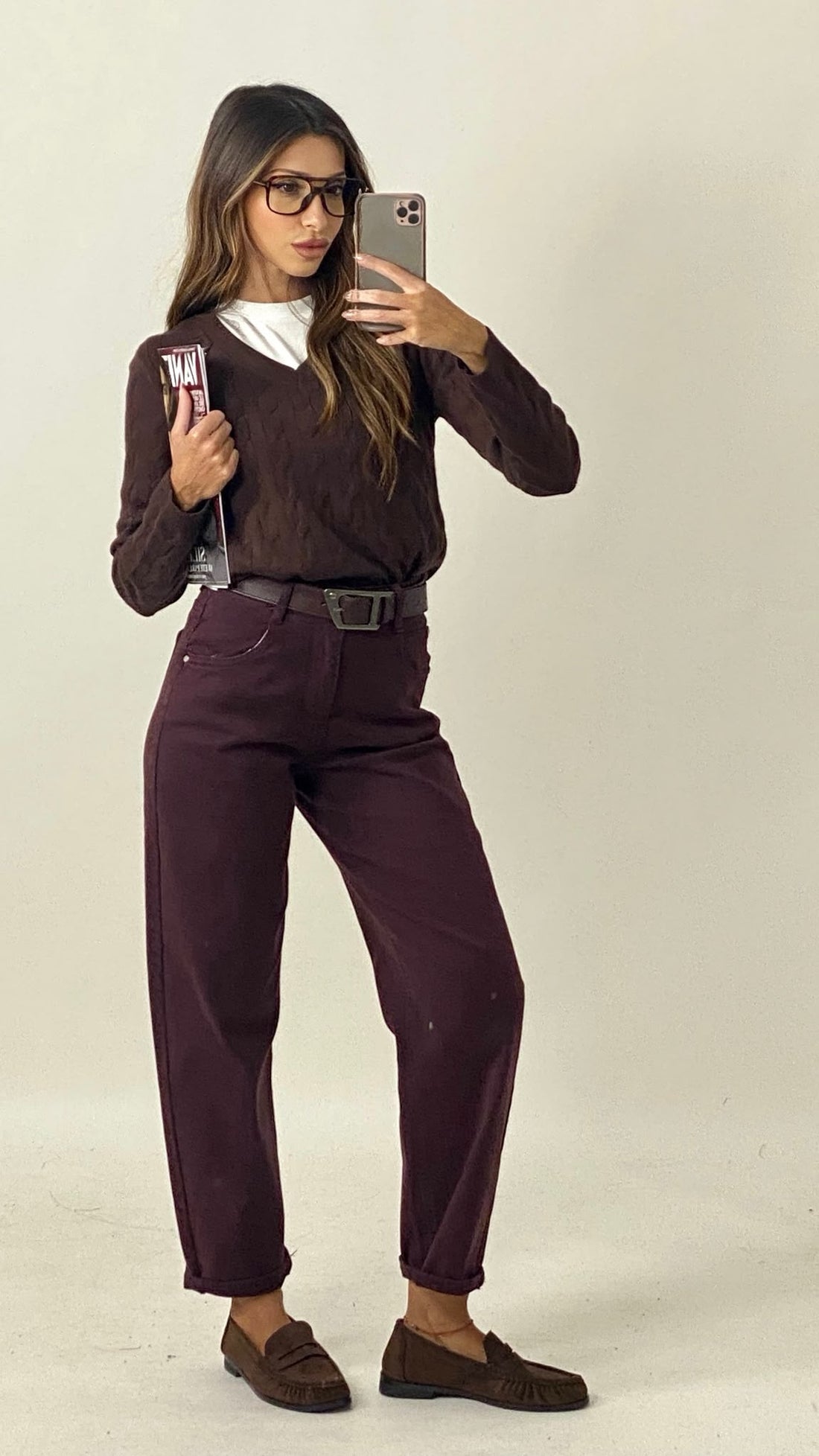 Jeans "Drop" Borgogna