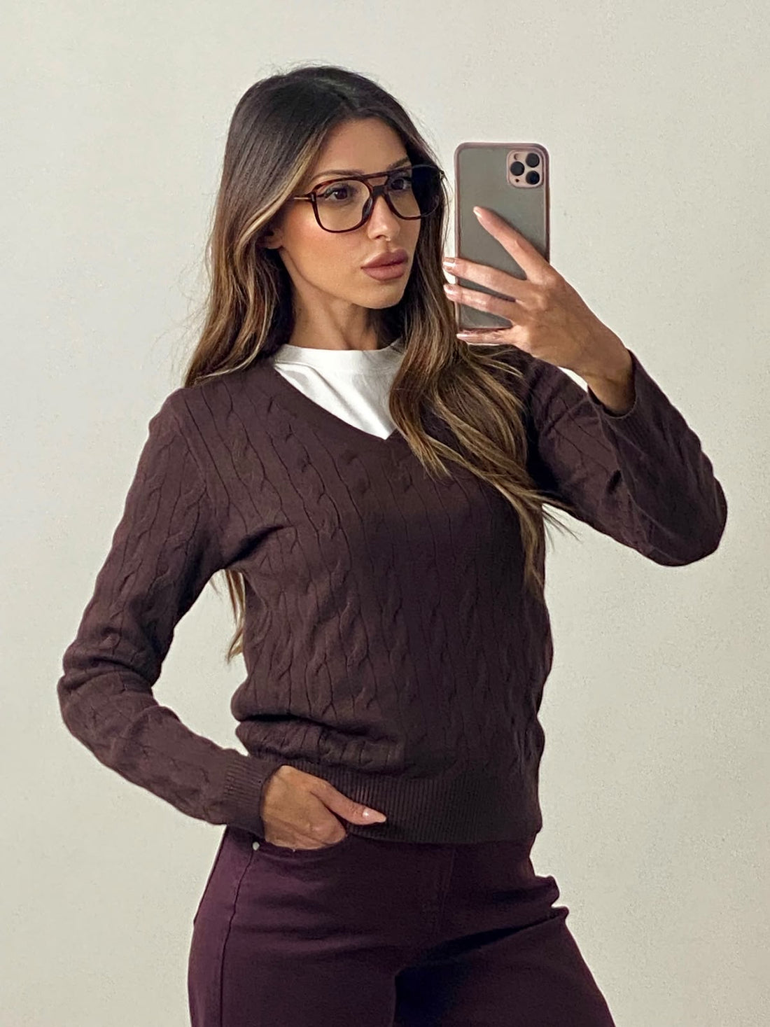Pullover "Intreccio" Scollo V