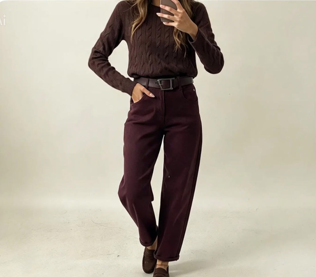 Jeans "Drop" Borgogna