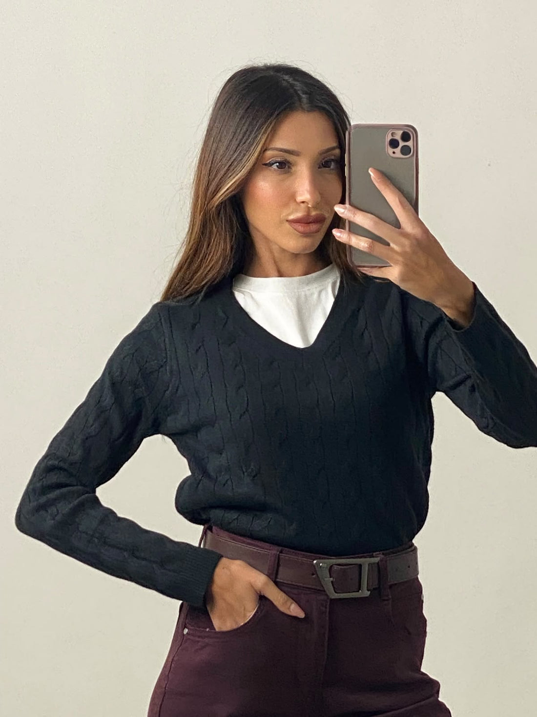 Pullover "Intreccio" Scollo V