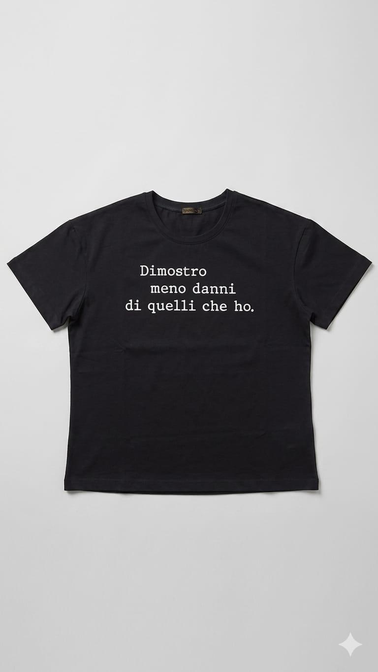T-shirt "Dimostro meno danni di quelli che ho"