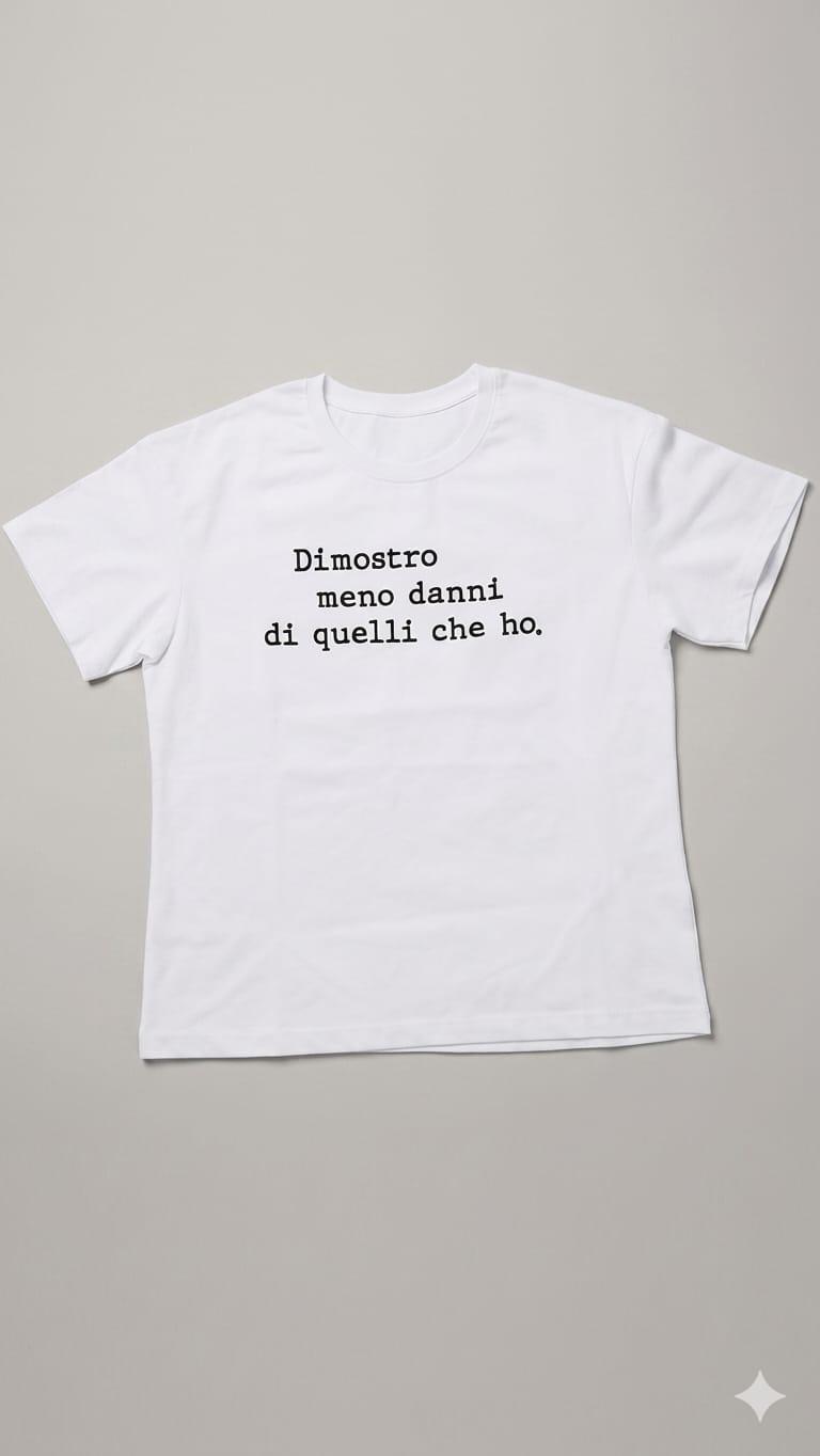 T-shirt "Dimostro meno danni di quelli che ho"